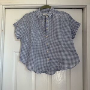 Madewell Blue gingham Shirt - size XS
